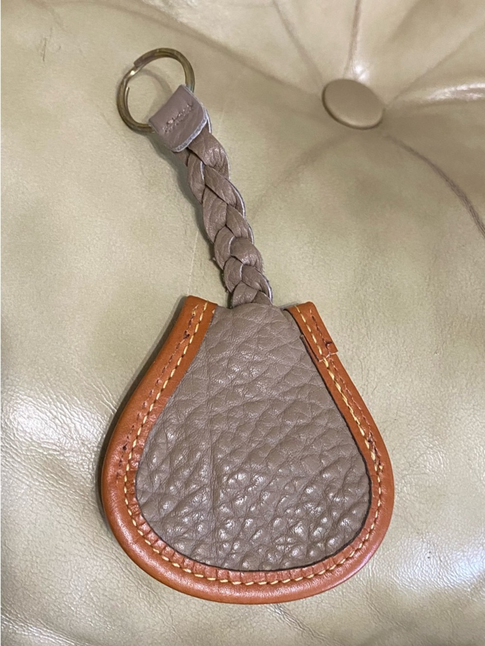 LKNW Dooney & Bourke Essex + EUC Key Fob Charm & Wallet Taupe AWL Pebbled Bundle - Picture 15 of 16